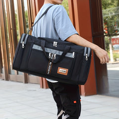 Large Capacity Weekender Tote Bag Nylon Lightweight Luggage Bag