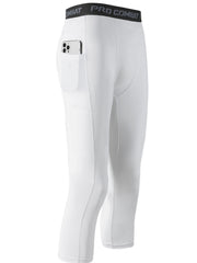Men's Solid Pocket Leggings Active Quick Drying Sports Compression Pants