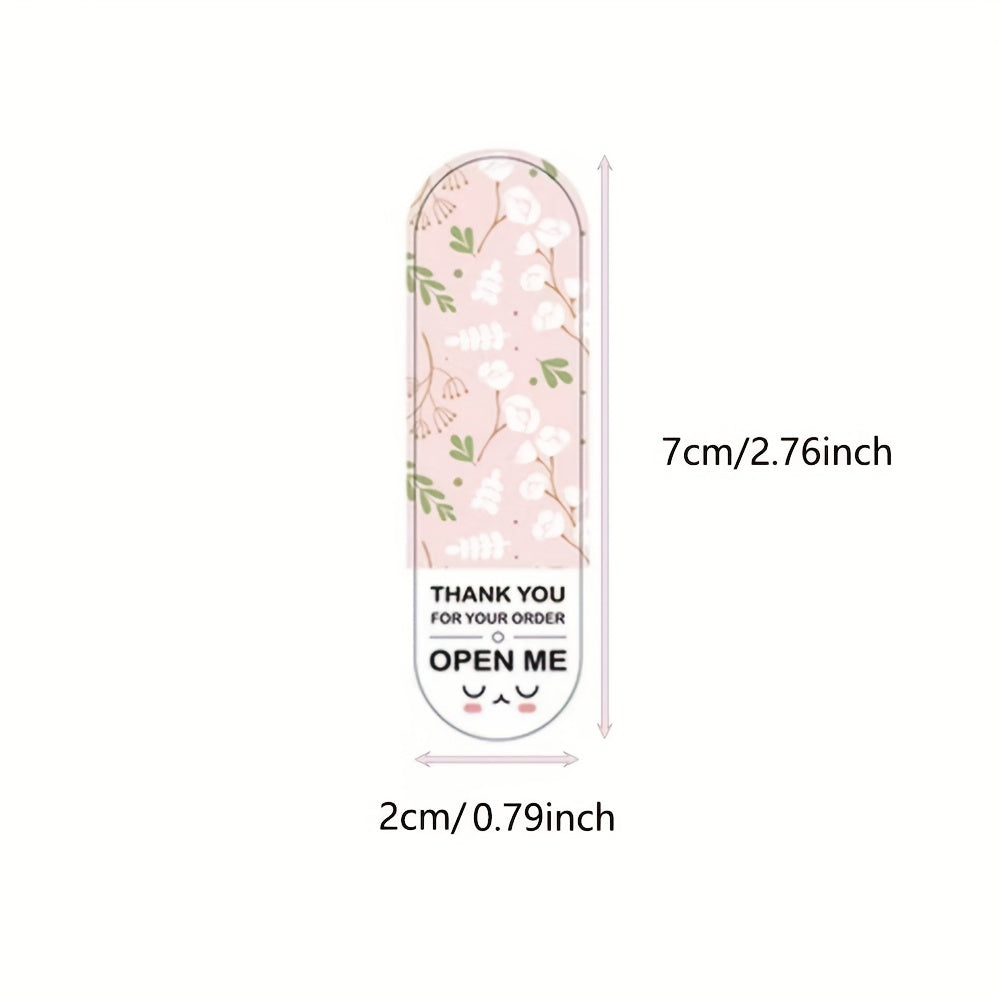 100pcs Floral Thank You Sticker Pack for Small Business