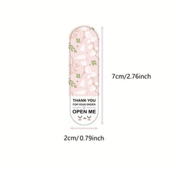100pcs Floral Thank You Sticker Pack for Small Business