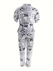  Pop Art Print Shirt & Leggings Set