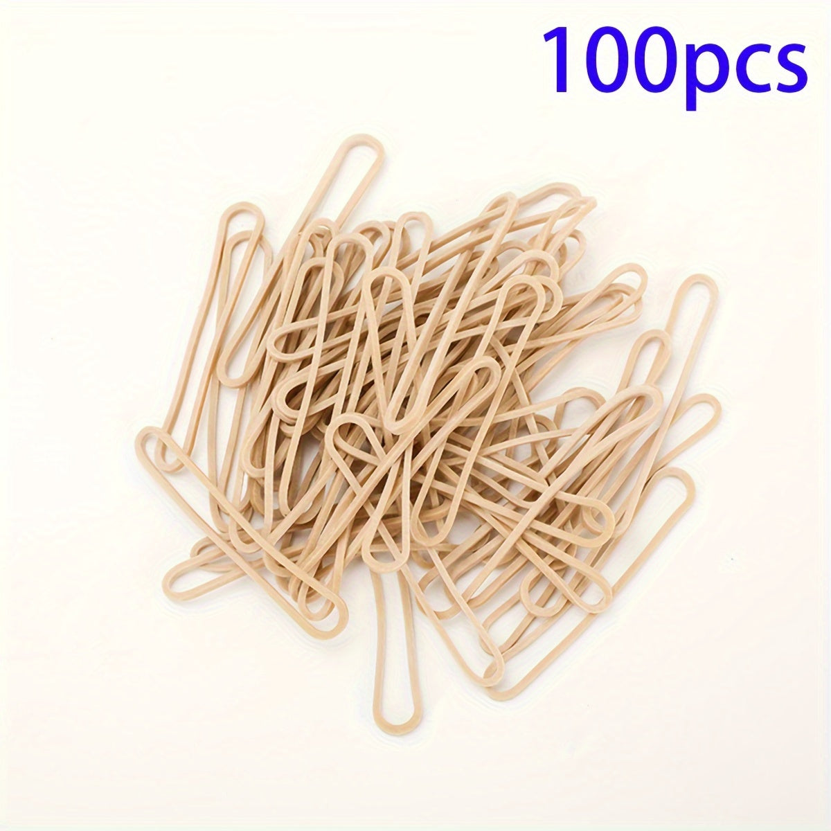 100pcs Yellow Rubber Band Ring High Elastic Durable Leather Band
