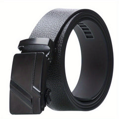 Men's Automatic Buckle Business Belt Square Buckle
