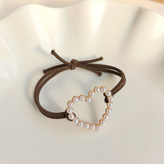 Heart Decor Hair Tie Elastic Hair Ring Ponytail Holder
