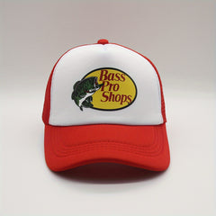 Fish Print Baseball Cap Mesh Breathable Adjustable Trucker Hat
