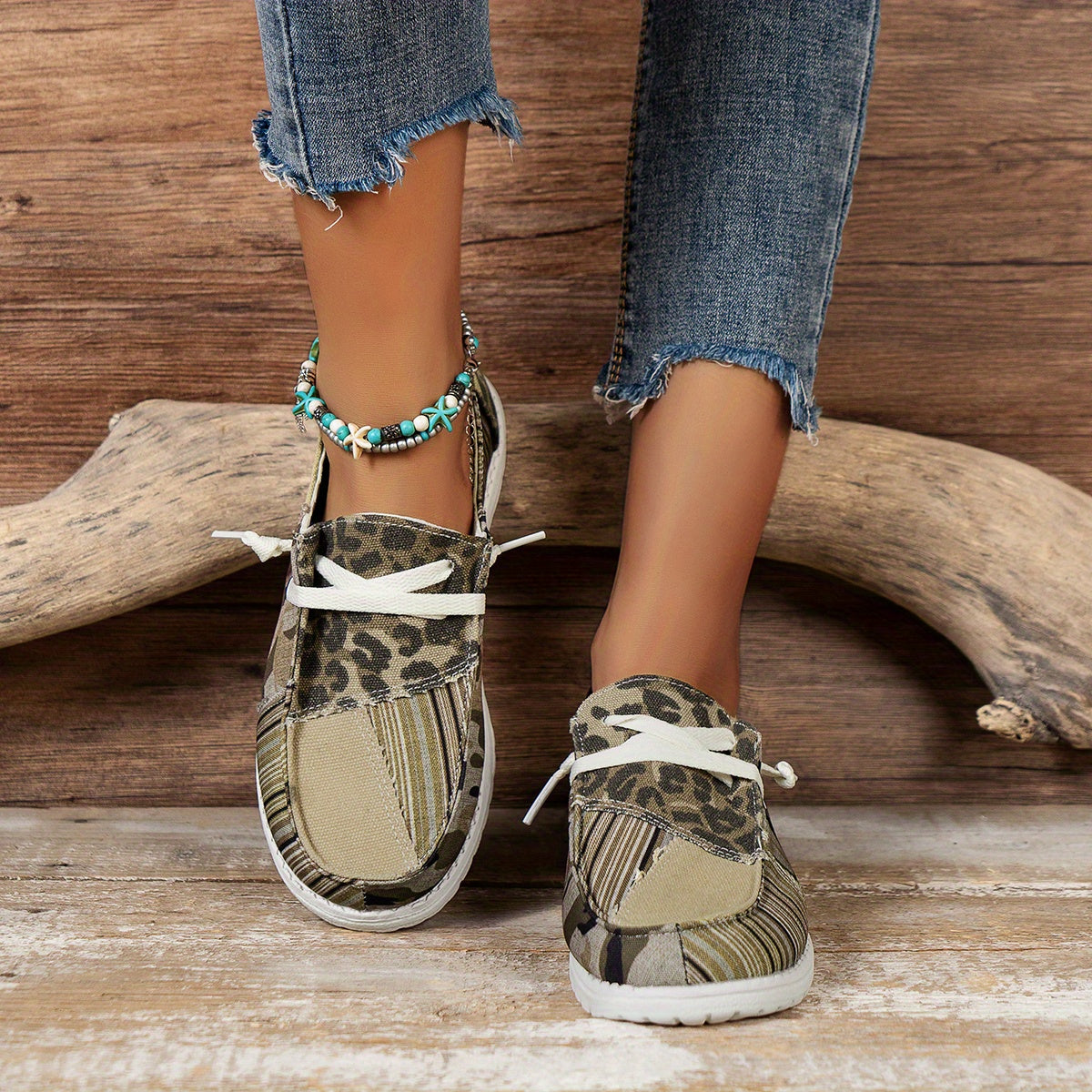 Women's Flat Loafers Lightweight Canvas Shoes