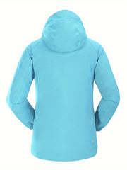 Outdoor Ski Jacket Windproof Waterproof Fleece Lined Thermal Hooded Jacke