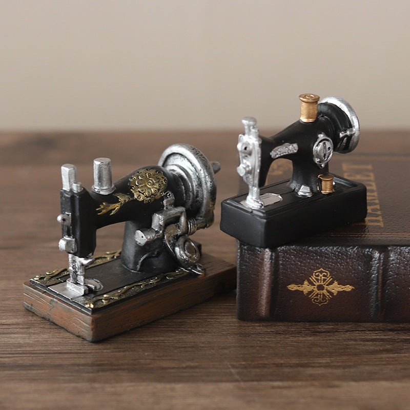 European Retro Resin Ornament Sewing Machine Model Decoration