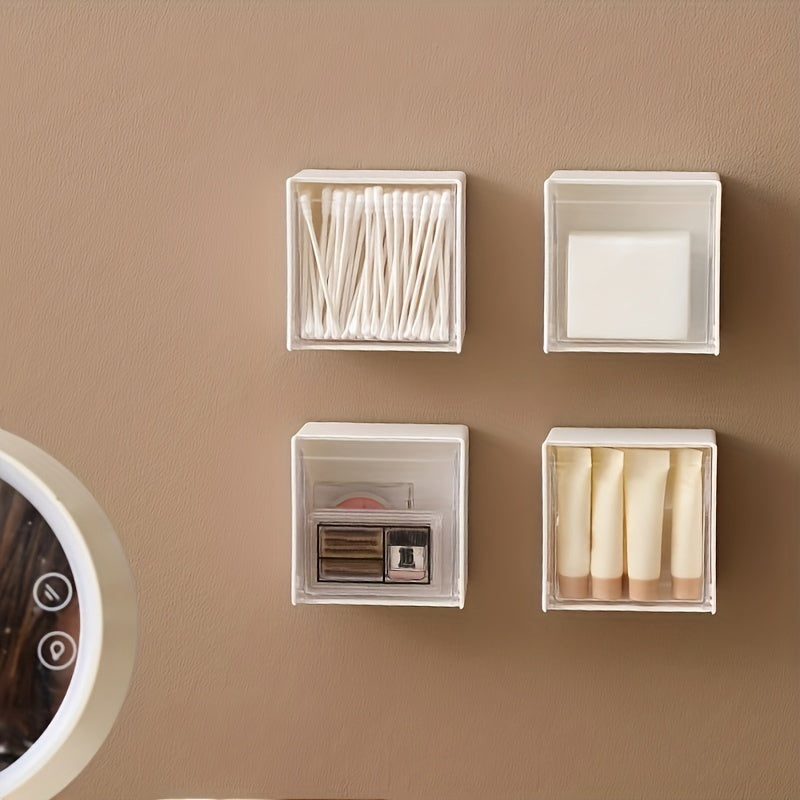 Floating Storage Cube Box - Front Flip Wall-mounted Cosmetic Storage Box