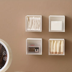 Floating Storage Cube Box - Front Flip Wall-mounted Cosmetic Storage Box