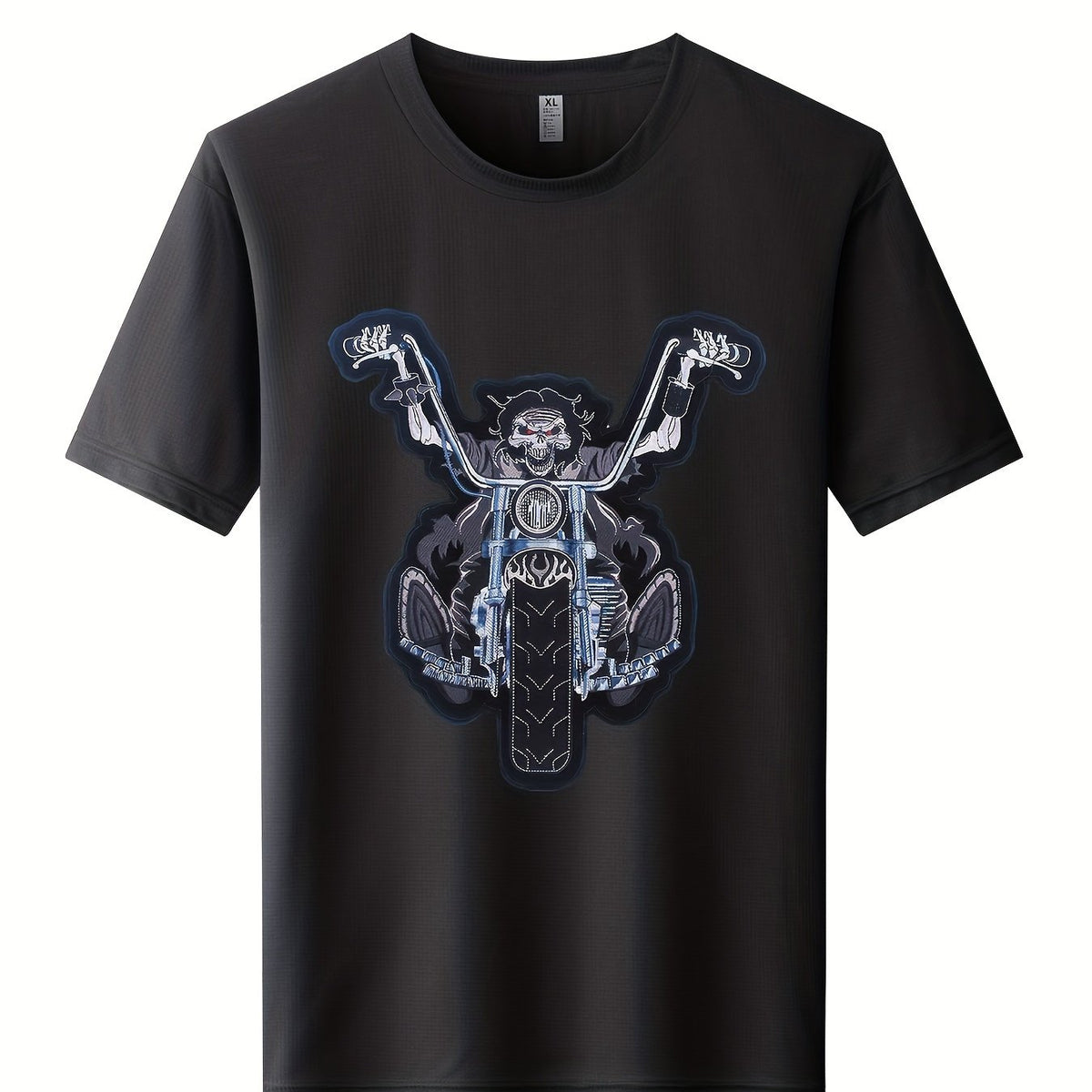 Skeleton Pattern Print Men's Graphic Crew Neck Active T shirt