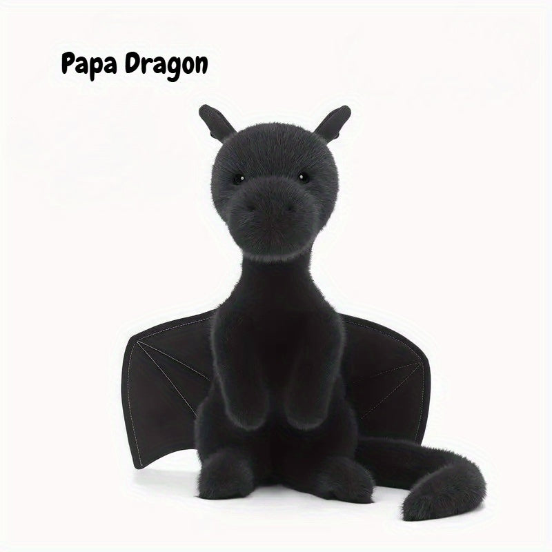 Family Interactive Dragon Plush Set 4 Unique Designs Soft & Safe for Role Play