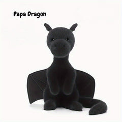 Family Interactive Dragon Plush Set 4 Unique Designs Soft & Safe for Role Play