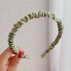 Solid Headband Crinkle Headband Wash Face Spa Head Hoop Daily Headdress