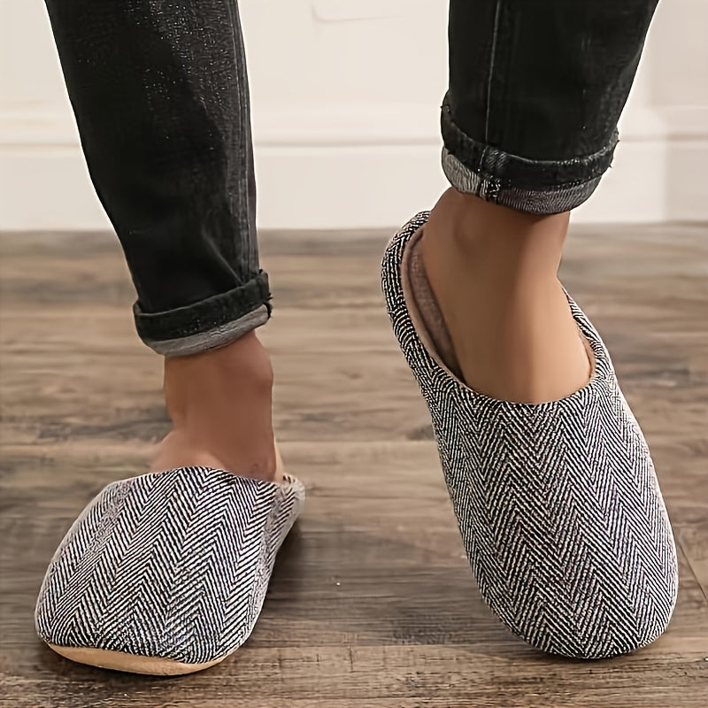 Men's Cozy Indoor Slippers with Plush Lining