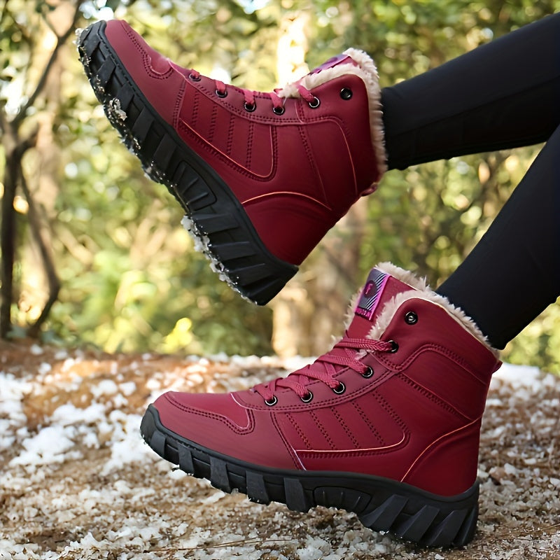 Thermal Snow Boots High Top Winter Keep Warm Flat Snow Shoes