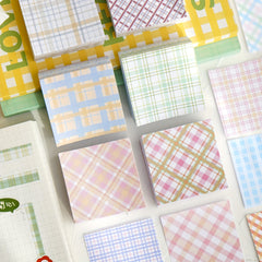 200 Sheets Colored Grid Notepad with Lovely Stickers