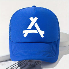 Unisex Mesh Sunshade Breathable Baseball Cap with Triangle Embroidery