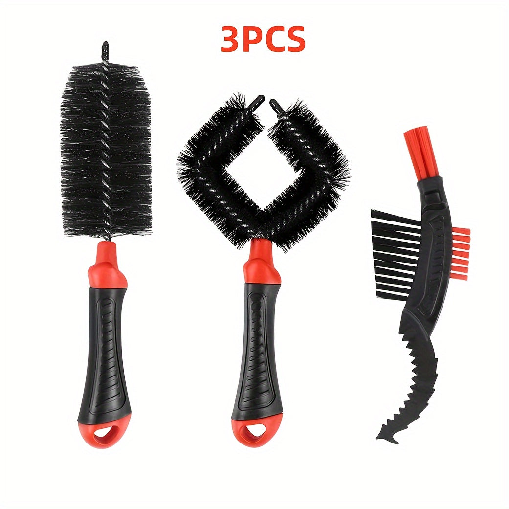 3pcs Bike Chain Cleaning Brush Bike Maintenance Accessory