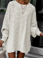 Solid Loose Casual Long Sleeve Sweater for Women