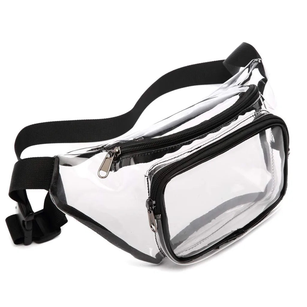 Clear Pack Waterproof Waist Bag Purse Transparent Adjustable Belt Bag