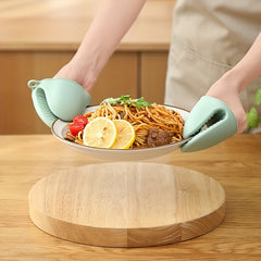 2pcs Silicone Oven Mitts Colorful Heat Resistant Baking Insulation Gloves