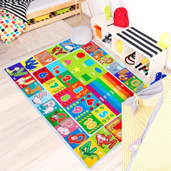 Alphabet Game Large Carpet Area Carpet Soft Washable Non Slip Backing