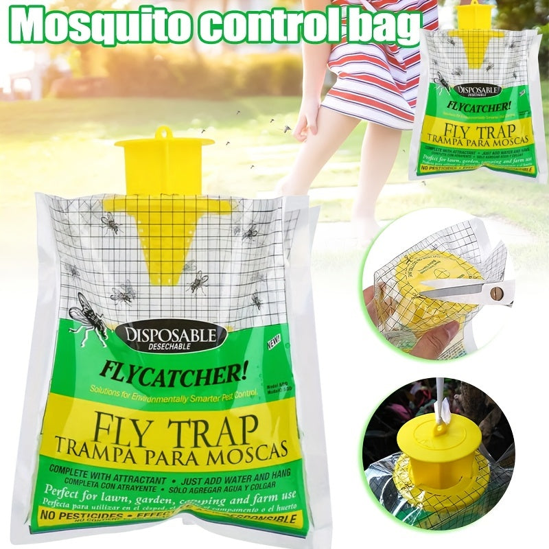 Outdoor Hanging Fly Trap with Bait Bag - Pest Control Garden Supplies