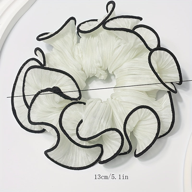 Large Contrast Binding Scrunchies Hair Tie Hair Accessories