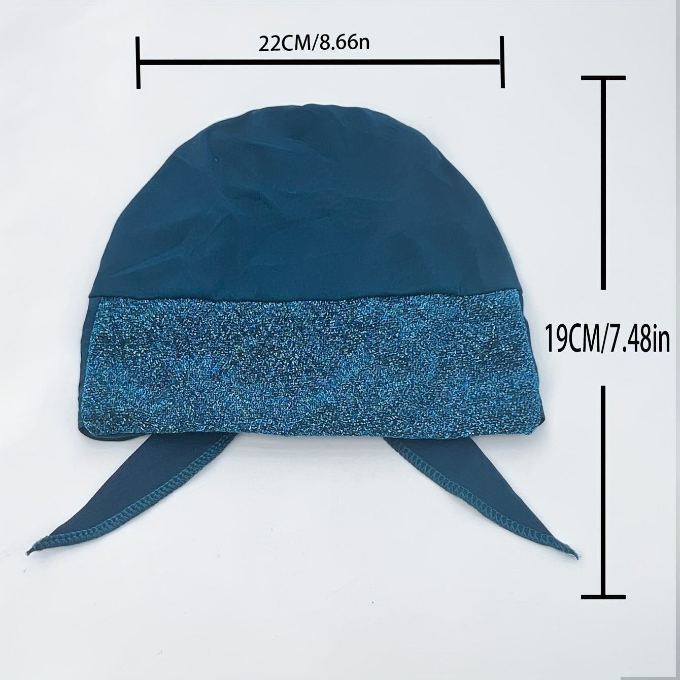 Glitter Stitching Turban Cap Double Elastic Head Wrap Casual Head Scarf Bandana