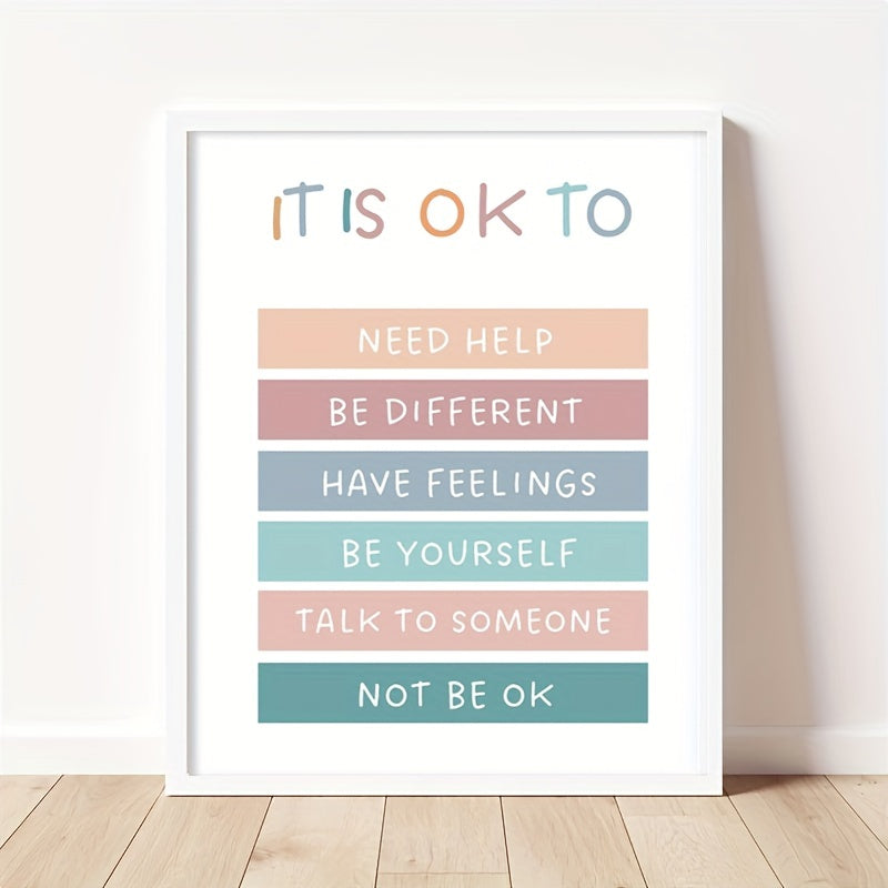 Inspirational Wall Decor Poster 8x10 - Motivate and Uplift Yourself