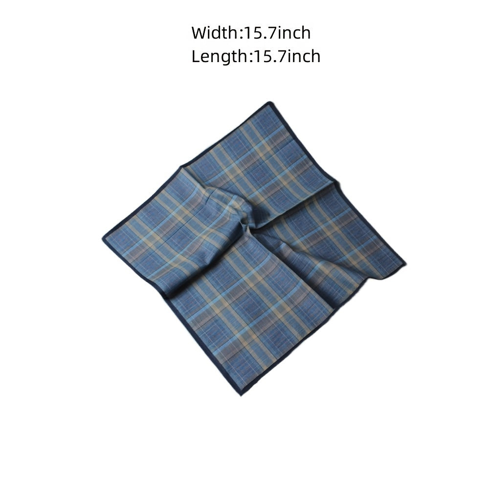 6 Pack Men's Lightweight Plaid Handkerchiefs