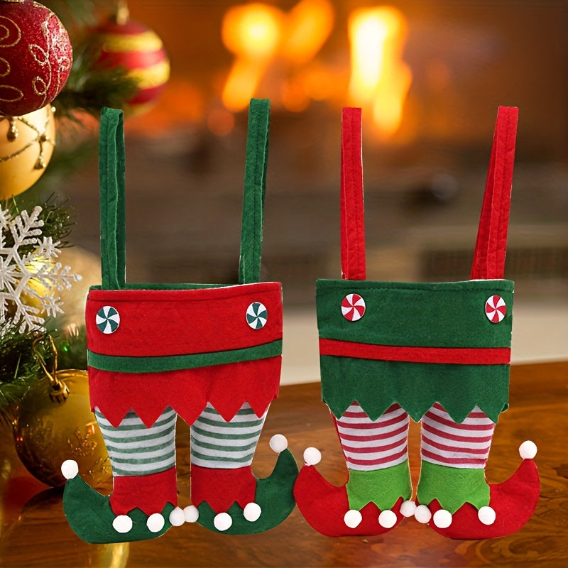 1pc Christmas Gift Christmas Decoration Elf Bag Candy Bag