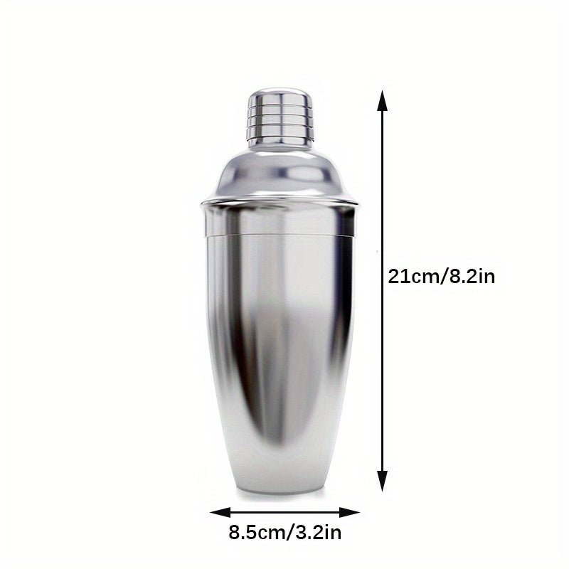 6pcs Stainless Steel Cocktail Shaker Bartender Shaker Party Bar Tool