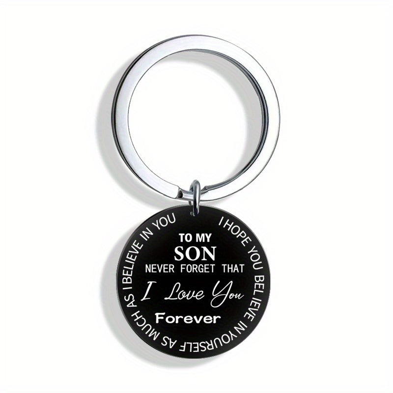 To My Son Never Forget I Love You Forever Acrylic Key Chain For Men