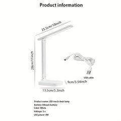 Adjustable LED Lamp for Eye Protection Touch Control USB Charging