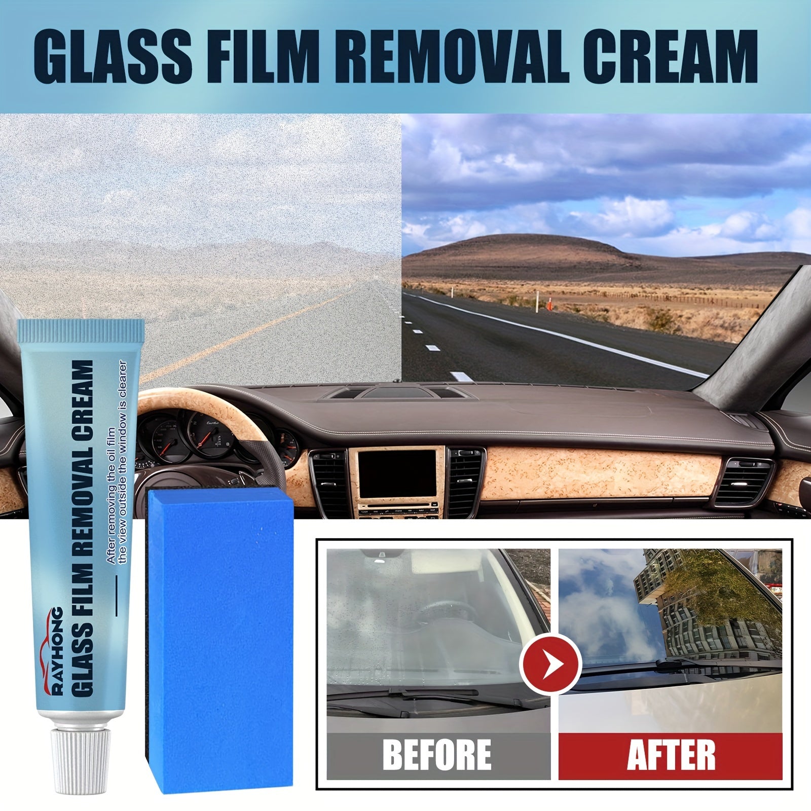 Auto Glass Film Remover Stain Remover Car Paint Repair