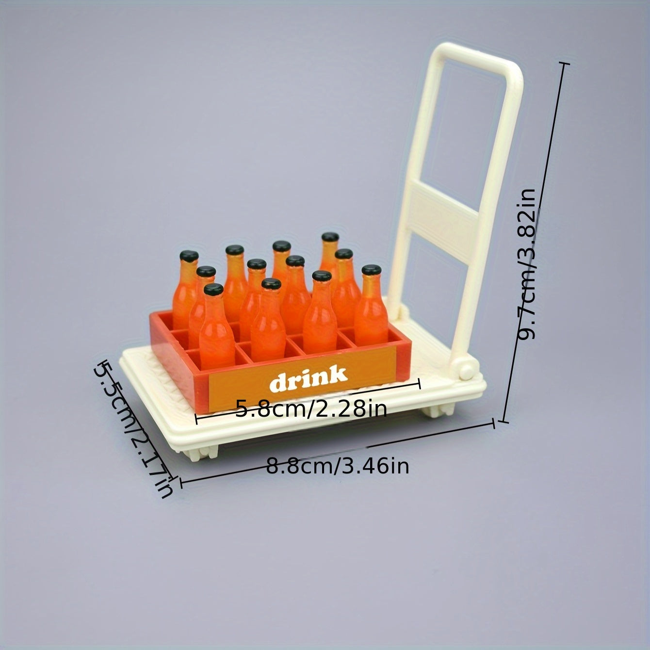 Vibrant Drinks Set Plastic Bottle Display for Dollhouse Playhouse
