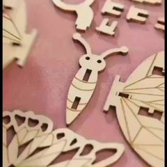 3D Butterfly Box Puzzle with Gear Mechanism