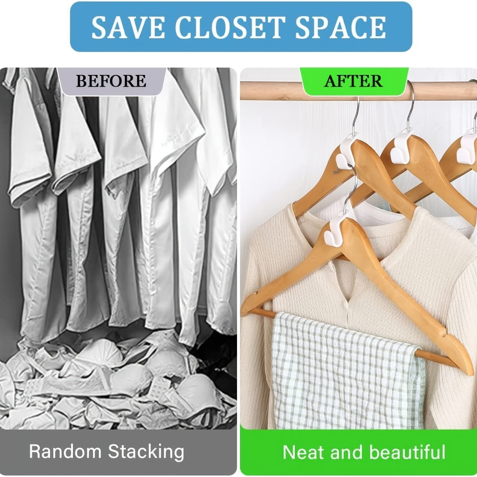 40pcs Heavy Duty Cascading Hanger Hooks 4 Colors for Closet Space