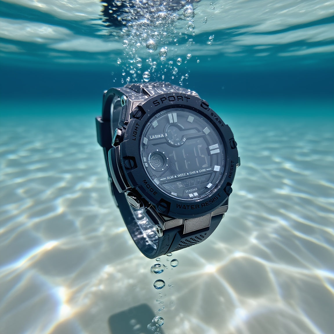 Boys' Timer Alarm Sports Watch Camouflage Design