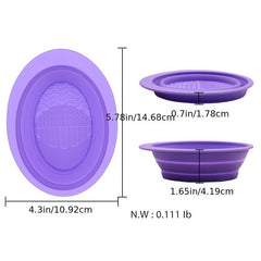 Foldable Silicone Washing Brush with Cleaning Pad - Travel-Friendly Gift