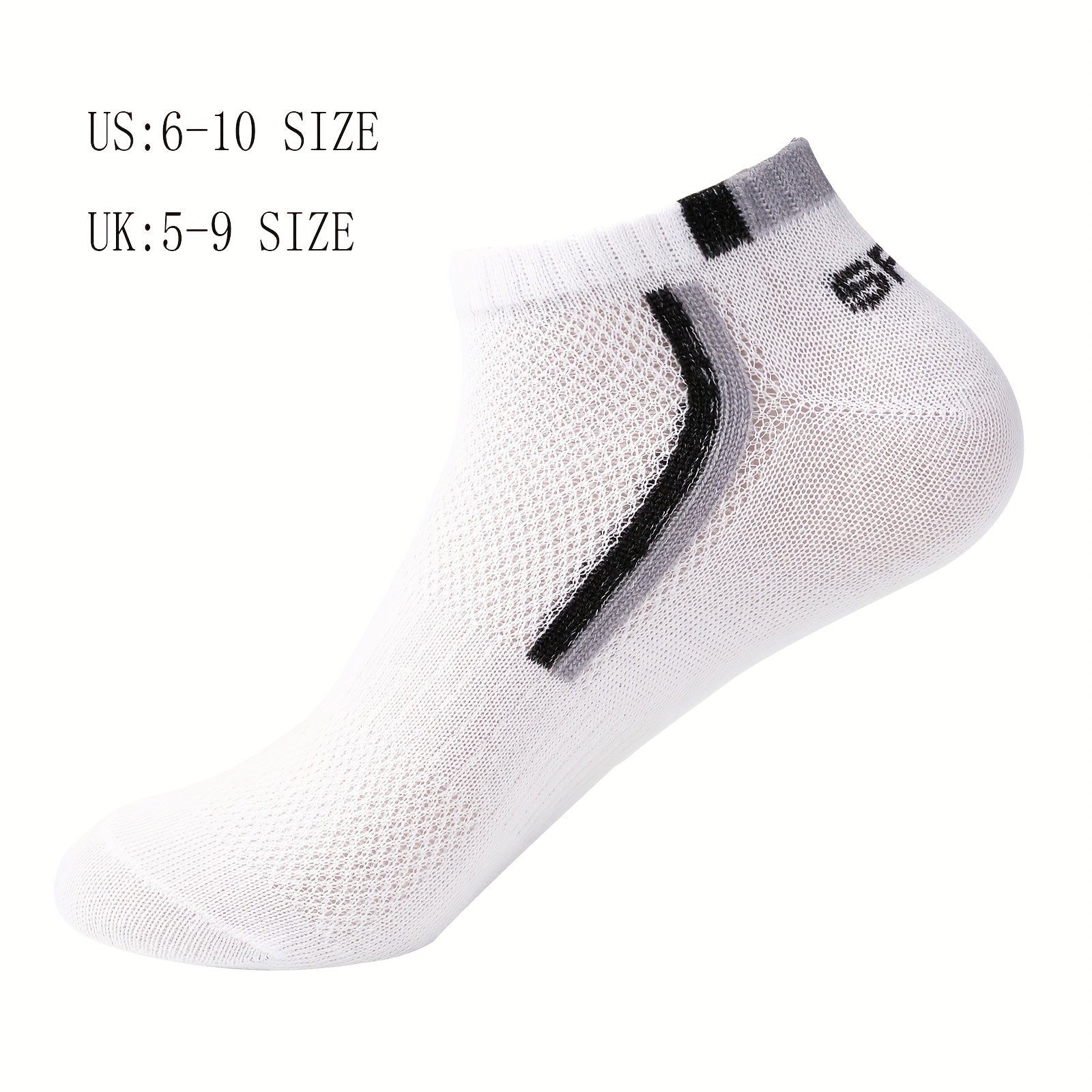 5 Pairs Men's Thin Boat Socks for Outdoor Running & Cycling