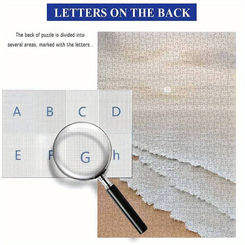 Serene Beach Sunset Large Square Jigsaw Puzzle