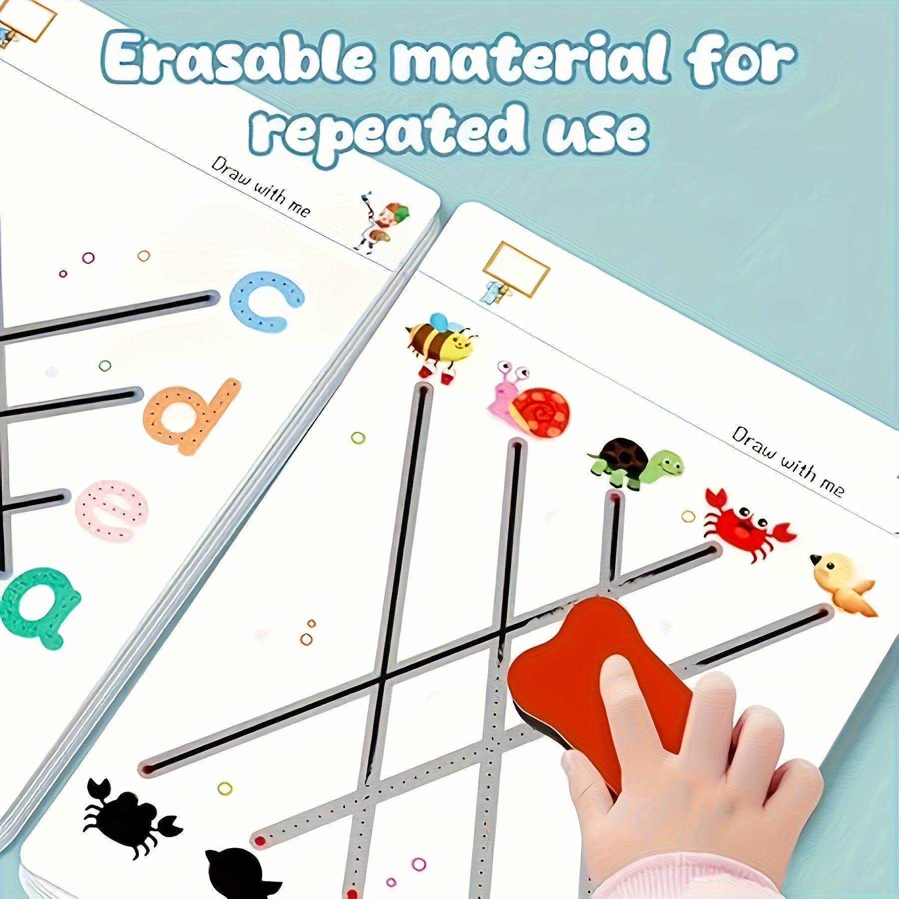 Magic Calligraphy Pen Set for Ages 3-8, Enhances Writing Skills, Erasable