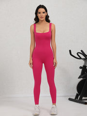 Women's Yoga Ribbed Bodysuit Sleeveless Jumpsuit
