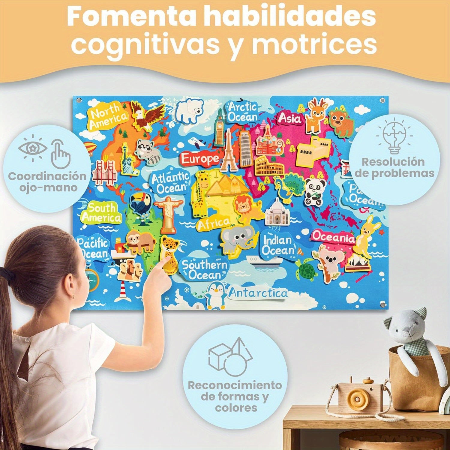 Ocean Storytelling Felt Board Set Plush Toy Early Learning Kit