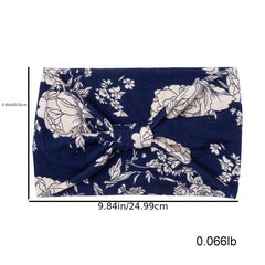 Boho Wide Knot Hair Scarf Floral Printed Headband