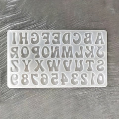 Alphanumeric Pendant Silicone Mold Arabic Numeric Alphabet Resin Molds