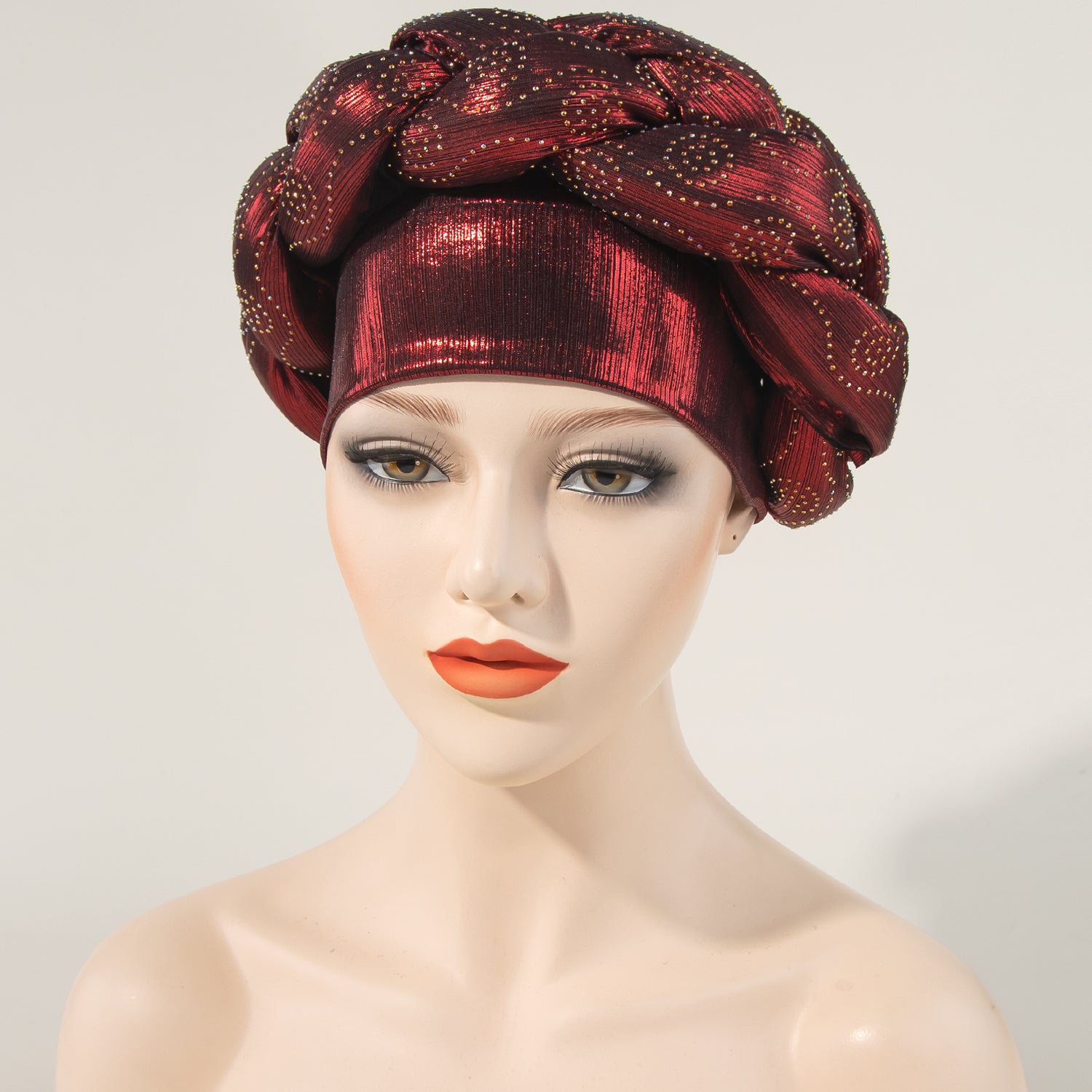 Twist Nail Bonnet Casual Turban Solid Women Headscarf Headwarp